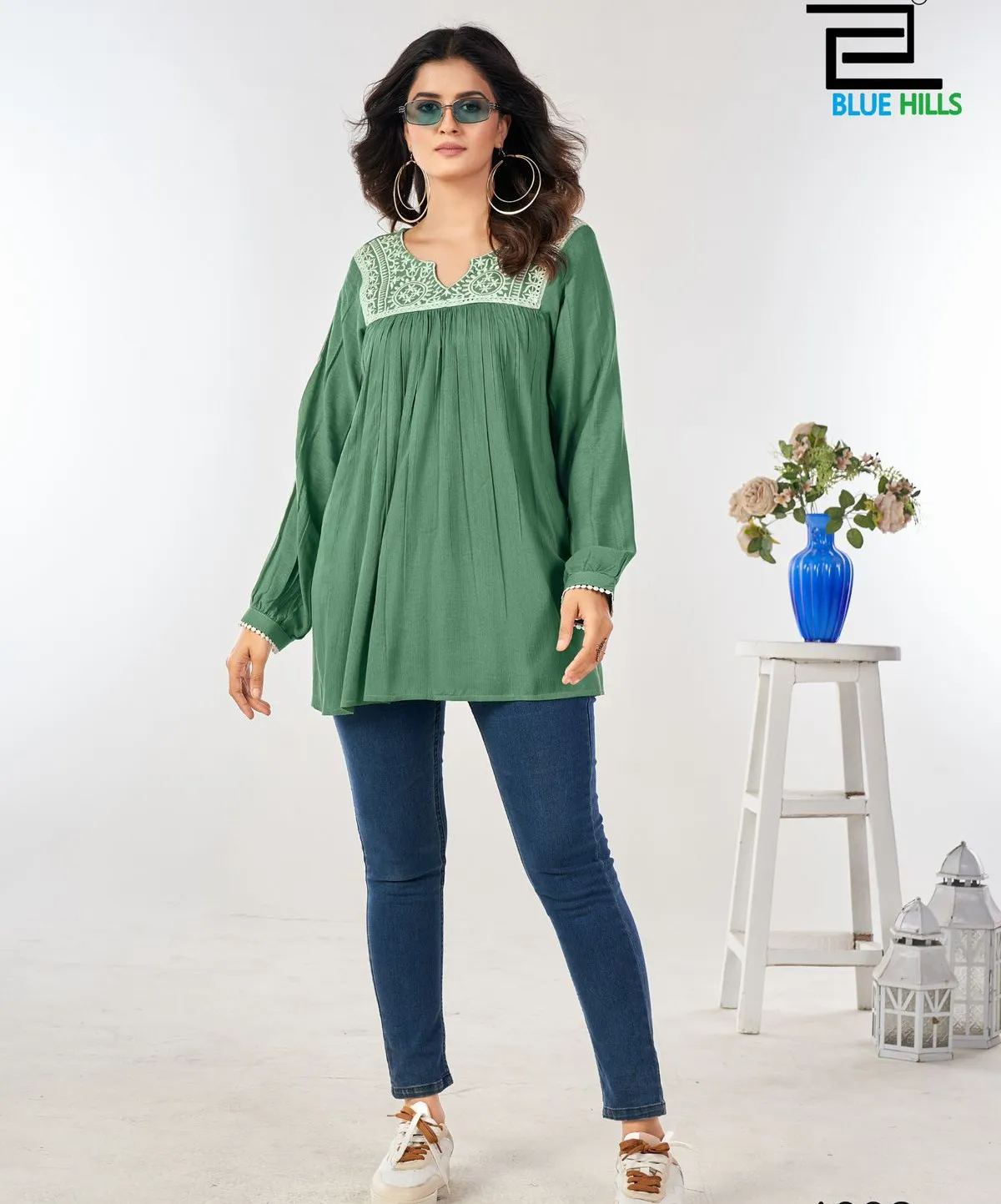 Blue Hills Coke Rayon Wholesale Fancy Western Tops Collection