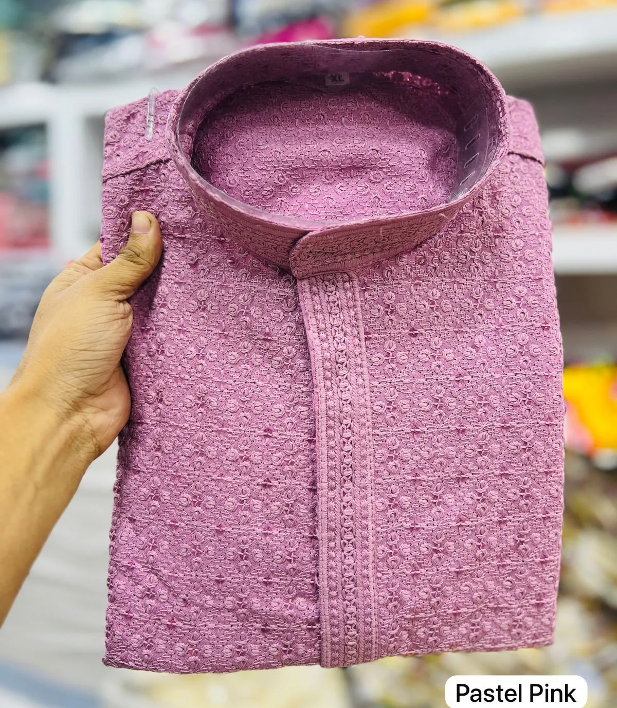 Blue Hills Desi Boyz 14 kg Heavy Rayon Chikan work Wholesale Kurta with Pajama Collection