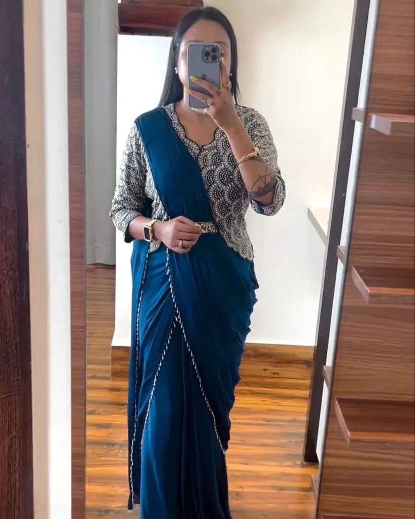 Bt 7042 Beautiful Chinon Wholesale Ready to Wear Chinon Saree Collection