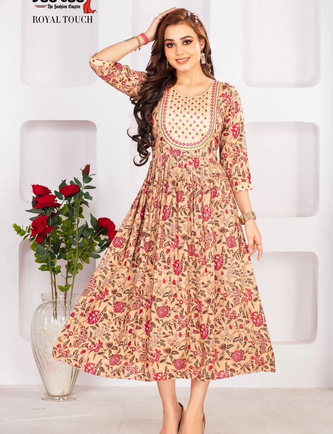 Deecee Royal Touch Rayon Foil Wholesale Fancy Kurtis Collection