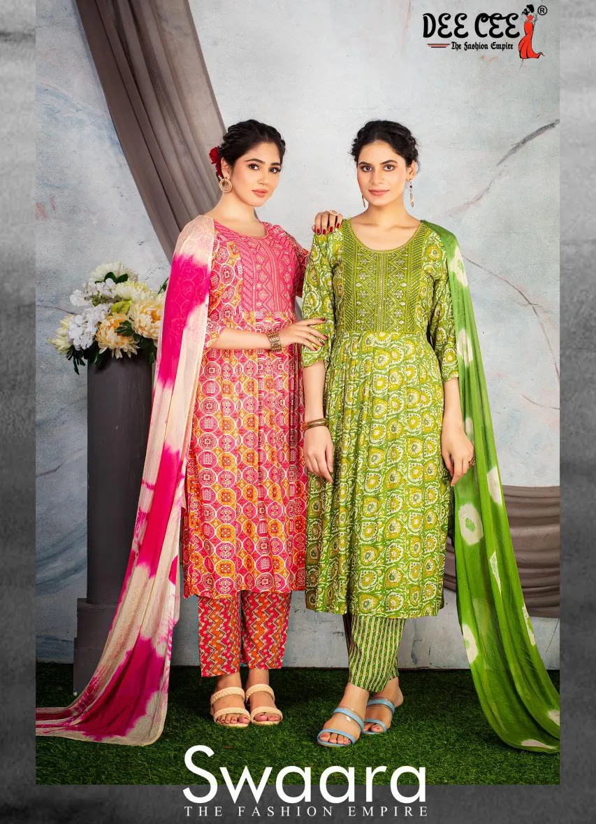 Deecee SwaaraTouch Rayon Foil Wholesale Readymade Salwar Suit Collection