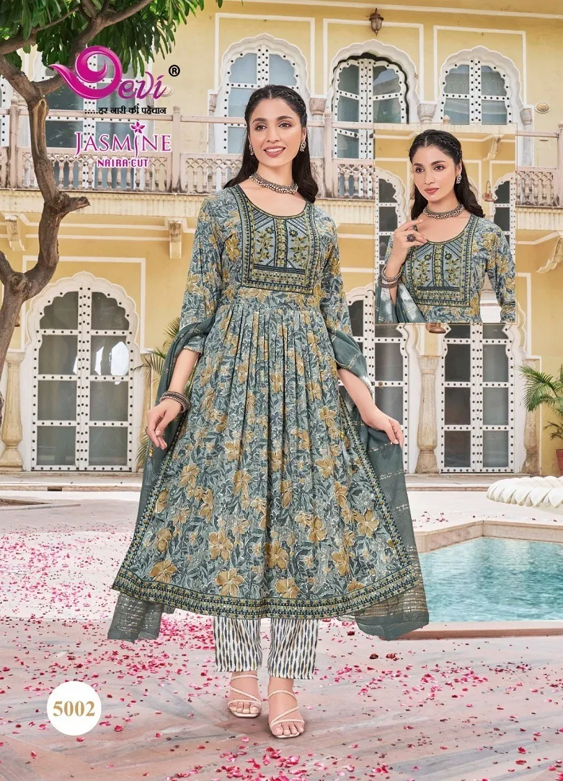 Devi Jasmine Vol 5 Heavy Rayon Capsule Wholesale Readymade Salwar Suit Collection - Image 2