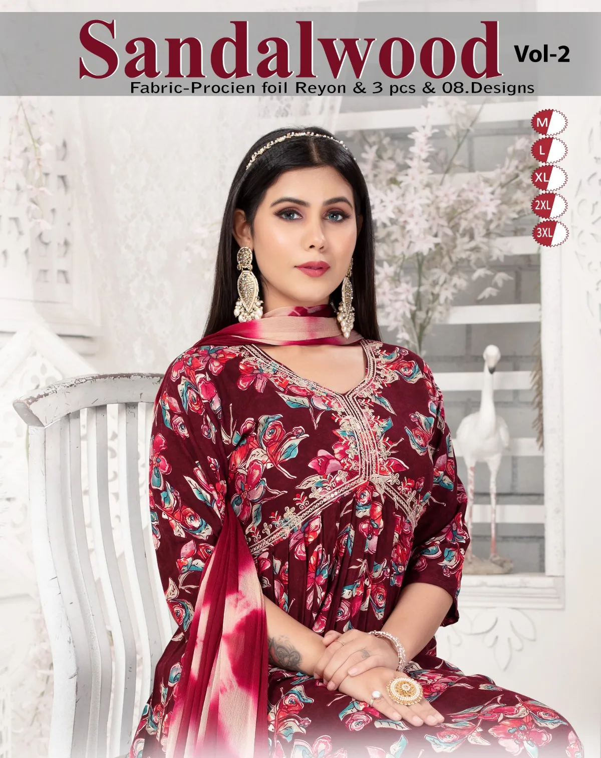 Fashion Talk Sandalwood Vol 2 Rayon Procian Foil Print Wholesale Readymade Salwar Suit Collection