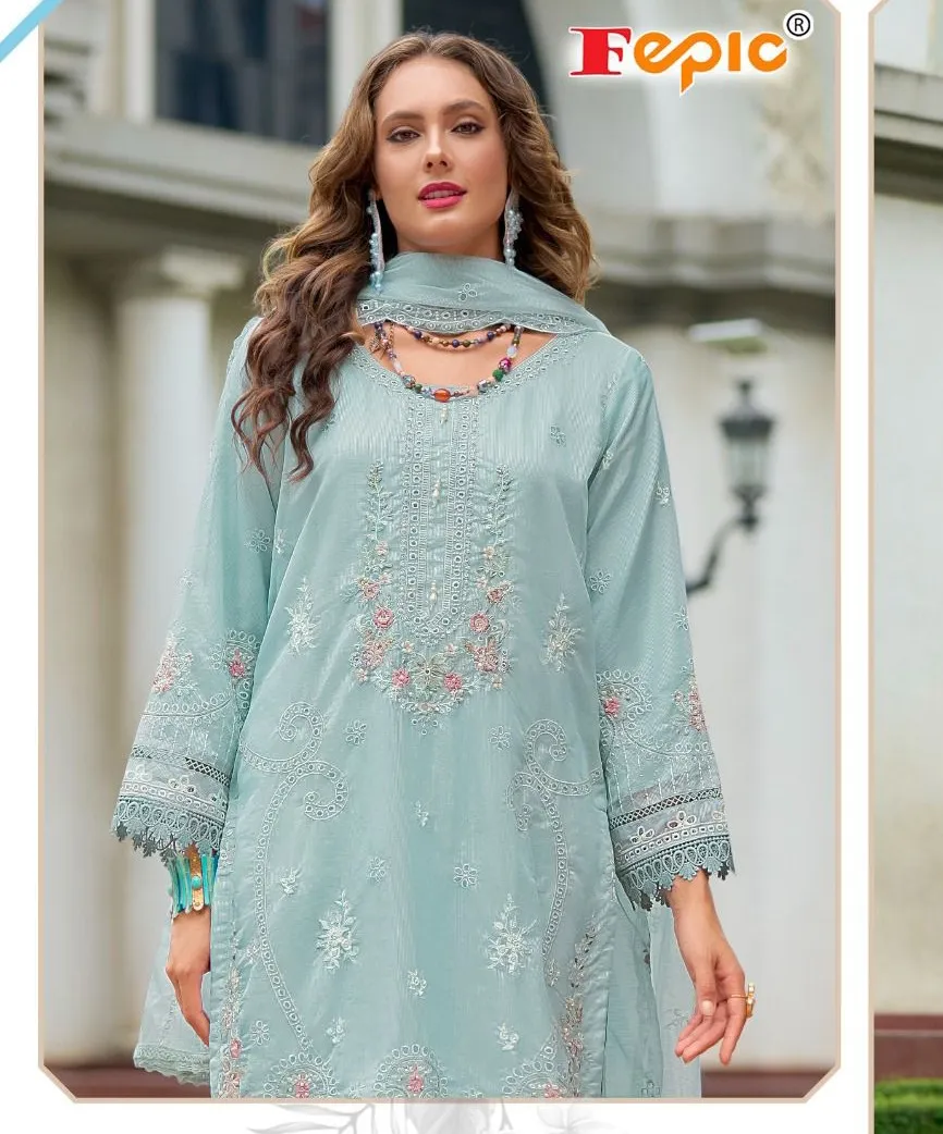 Fepic C 1375 Kota Checks Embroidered Wholesale Pakistani Salwar Suit Collection