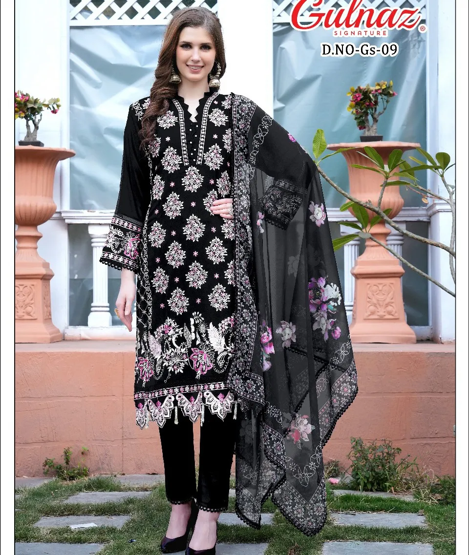 Gulnaz Gs 09 Georgette Wholesale Pakistani Suit Collection