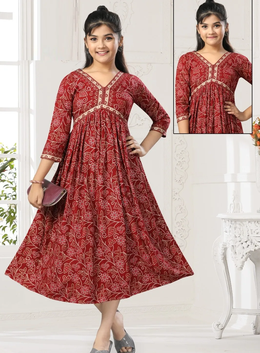 Heer 2 Kurti Rayon Printed Wholesale Kids Wear Kurti Collection