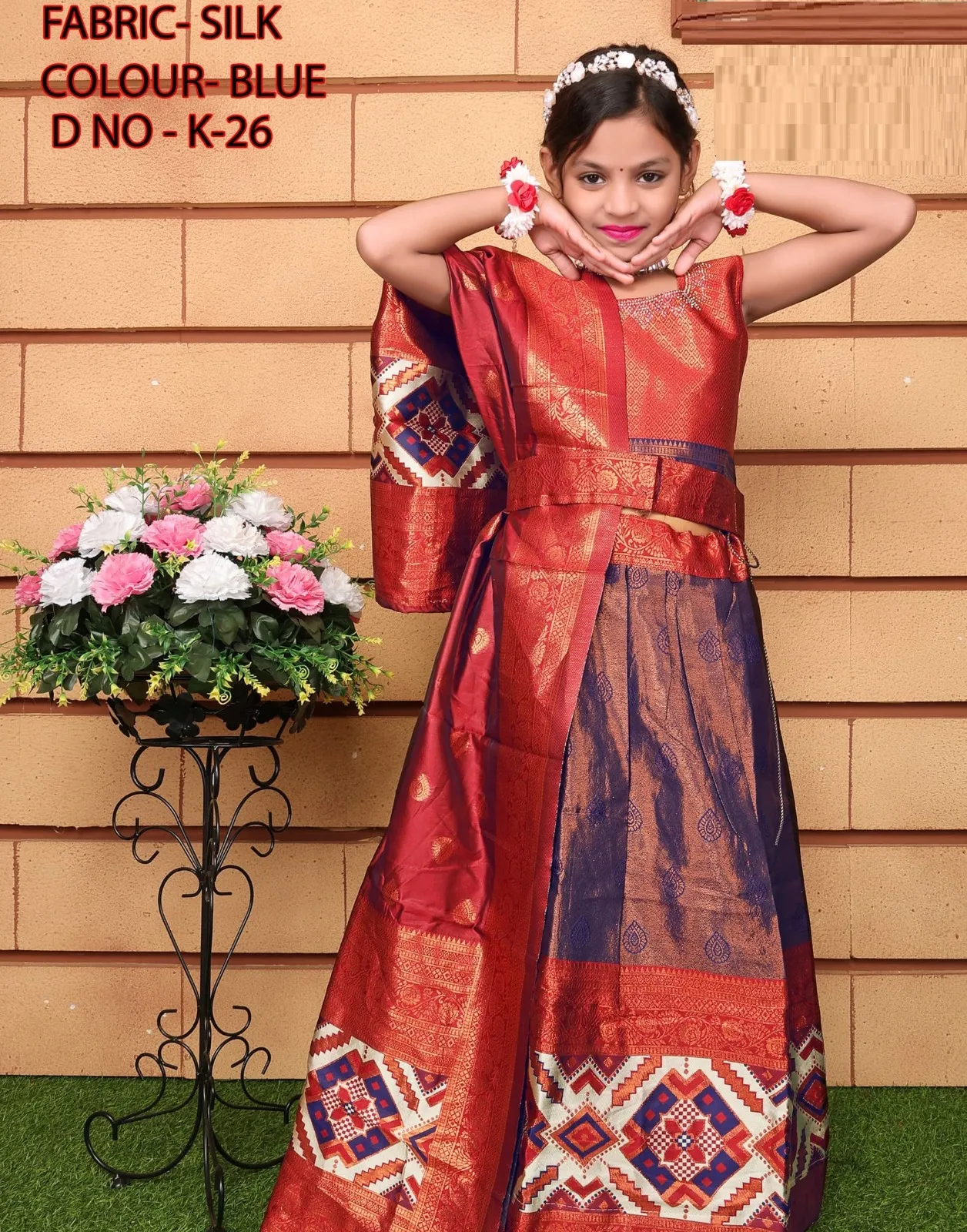 K 26 Swaroski Neck Work Wholesale Kids Ready Made Collection