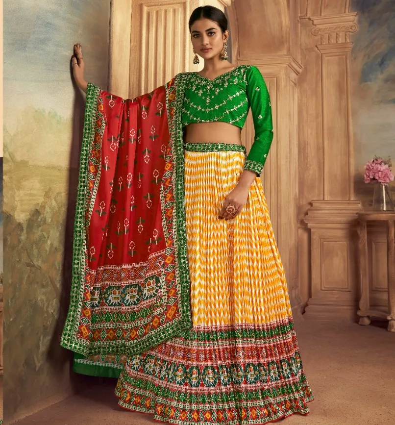 Kamakashi Kamakshi Present - Satrangi Gajji Silk Wholesale Lehenga Collection