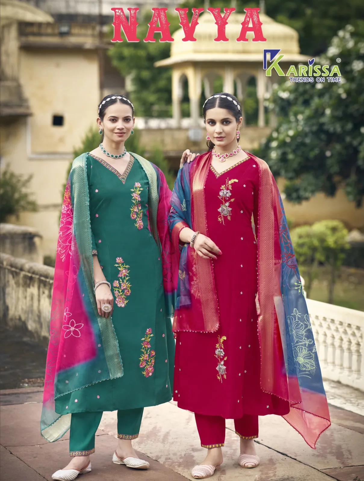 Karissa Navya Premium Pure Viscose Roman Silk Wholesale Readymade Salwar Suit Collection