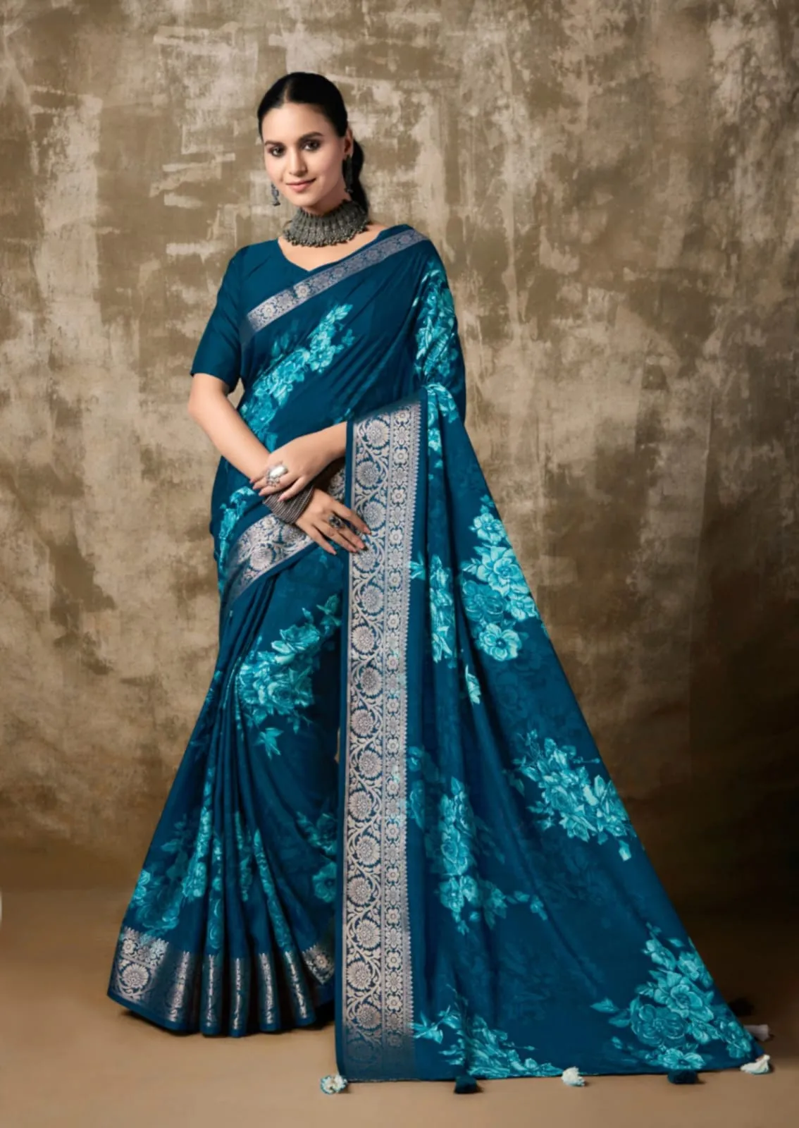 Kashvi Creation Sapna Silk Wholesale Fancy Sarees Collection — Wholesale Sarees, Kashvi Creation wholesale from Surat - Gallery Image 4