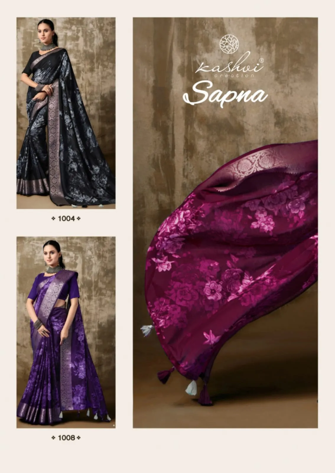 Kashvi Creation Sapna Silk Wholesale Fancy Sarees Collection — Wholesale Sarees, Kashvi Creation wholesale from Surat - Gallery Image 8