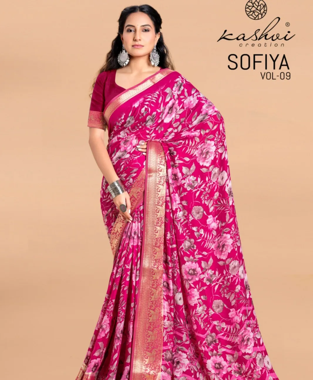 Kashvi Creation Sofiya Vol 9 Dull Moss Wholesale Fancy Sarees Collection