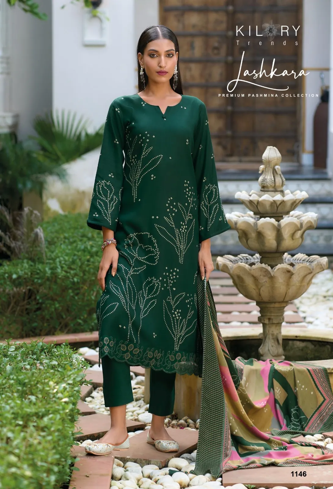 Kilory Lashkara Pashmina Wholesale Unstitched Salwar Suit Collection - Image 6