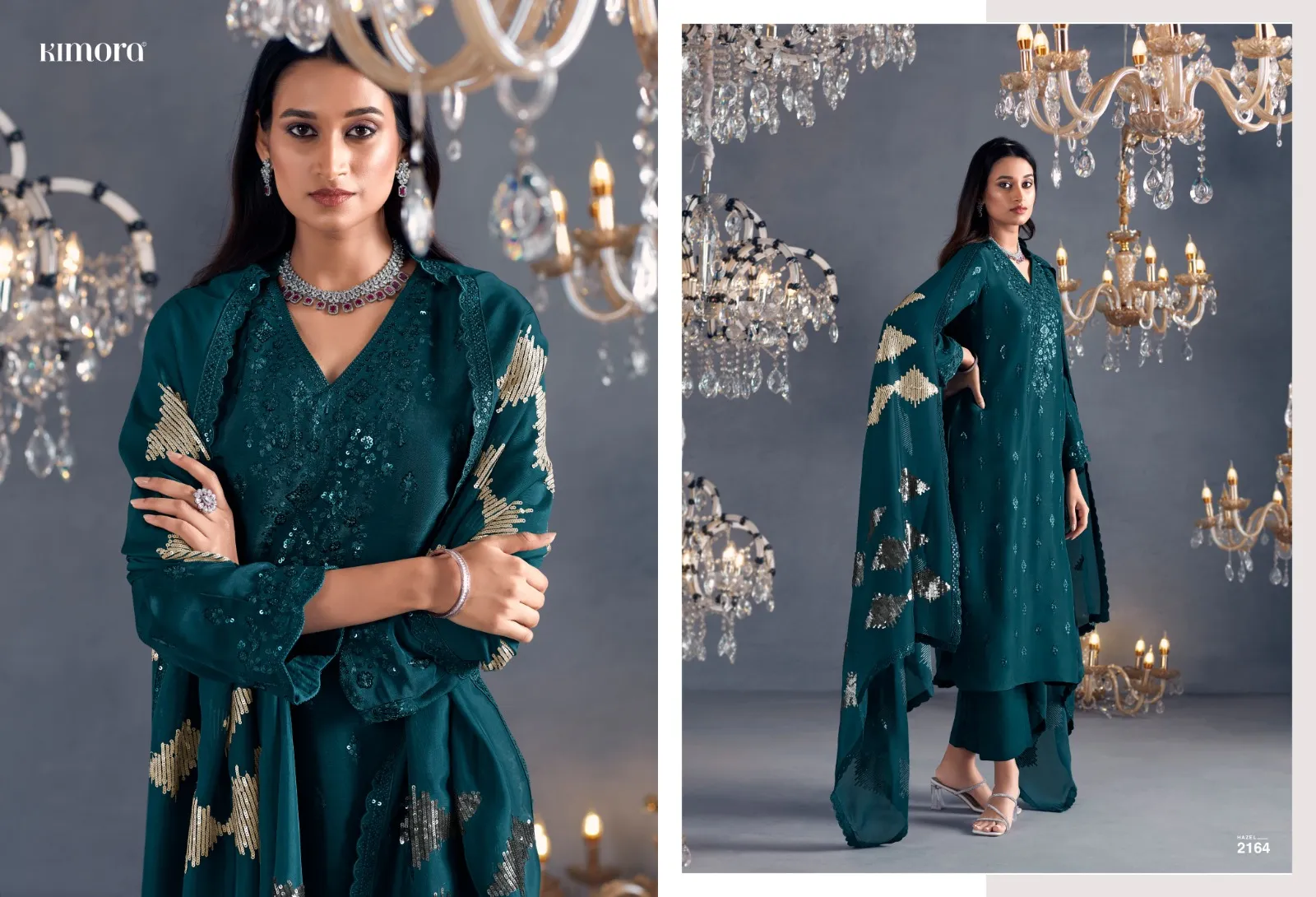 Kimora Heer Hazel Russian Silk Wholesale Fancy Salwar Suit Collection — Wholesale Designer Salwar Suits, Kimora wholesale from Surat — view 7