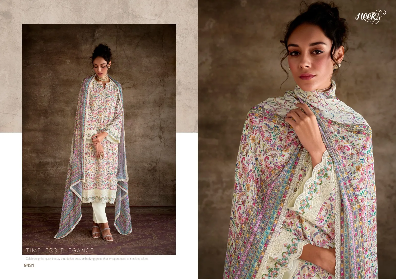 Kimora Heer Queen Pashmina Printed Wholesale Winter Collection — Wholesale Winter Suits, Kimora wholesale from Surat - Gallery Image 5