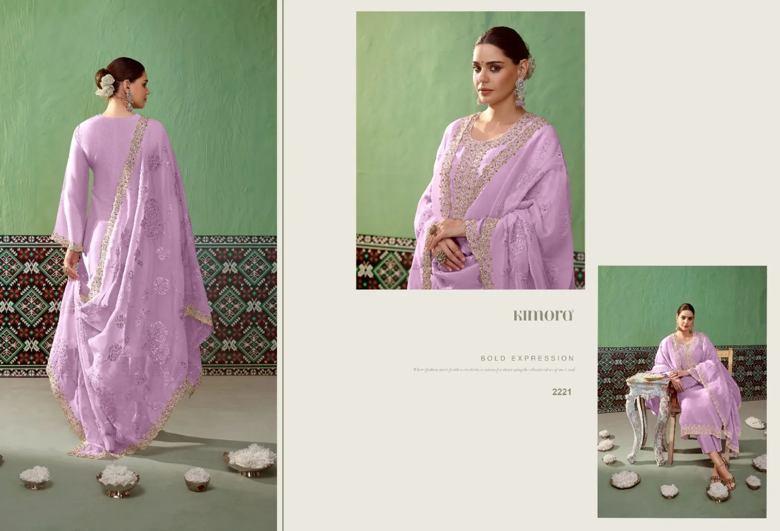 Kimora Savera vol 52 Pure Bember Silk Wholesale Designer Salwar Suit Collection — Wholesale Designer Salwar Suits, Kimora wholesale from Surat — view 3