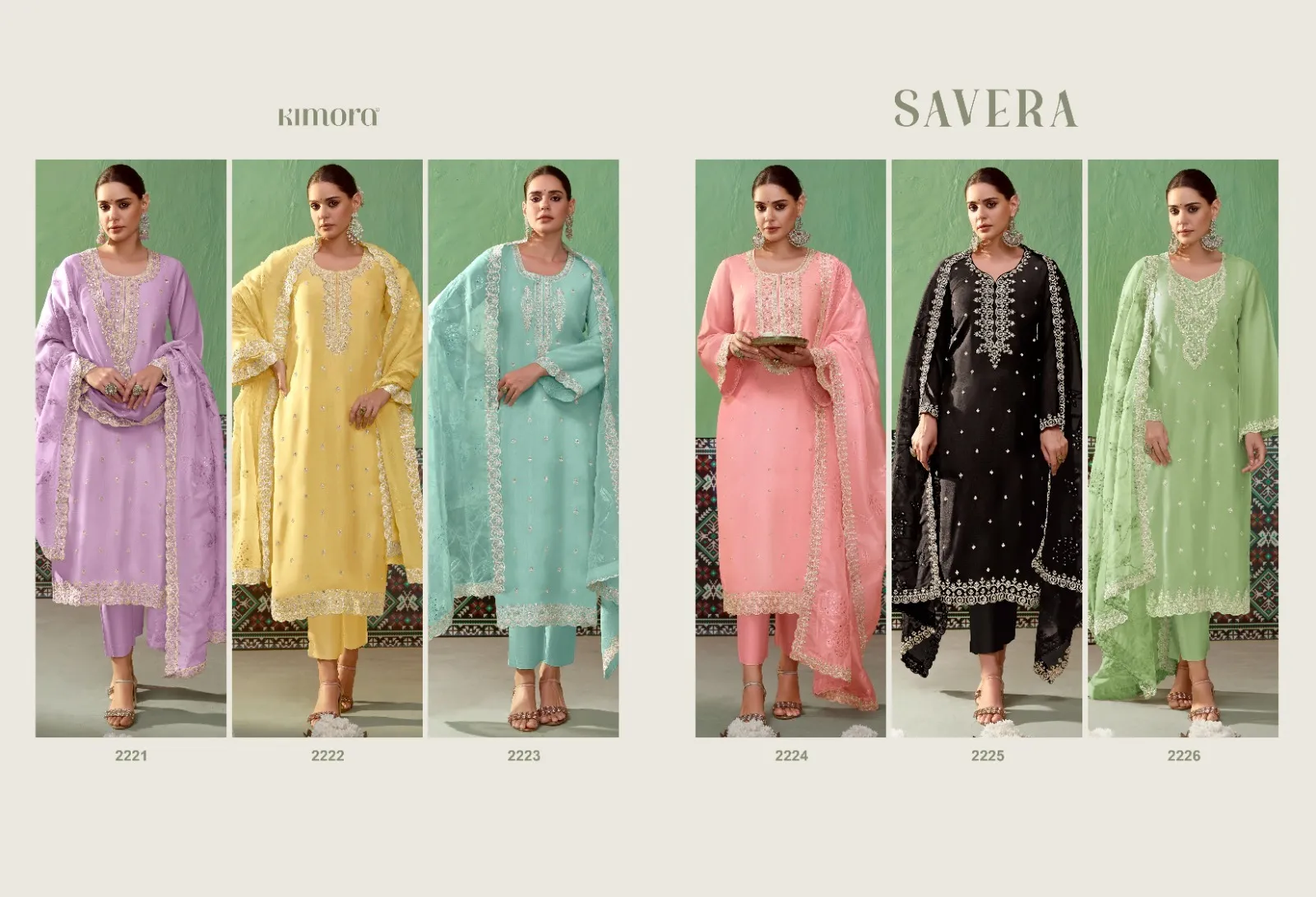 Kimora Savera vol 52 Pure Bember Silk Wholesale Designer Salwar Suit Collection — Wholesale Designer Salwar Suits, Kimora wholesale from Surat — view 7