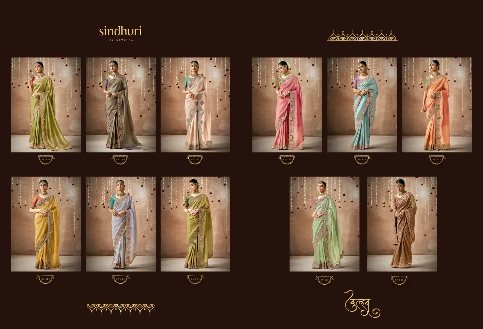 Kimora Sindhuri Dulhan Tissue Dola Silk Wholesale Designer Sarees Collection — Wholesale Sarees, Kimora wholesale from Surat - Gallery Image 7