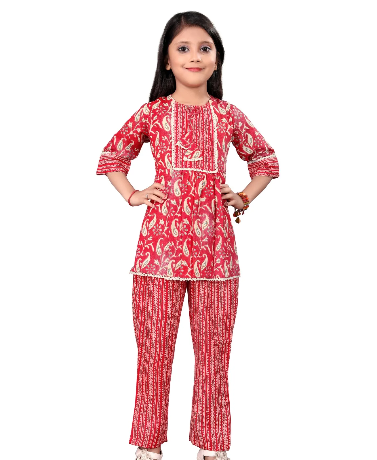 Lakshi 069 To 077 Cotton Wholesale Kids Kurti With Bottom Collection