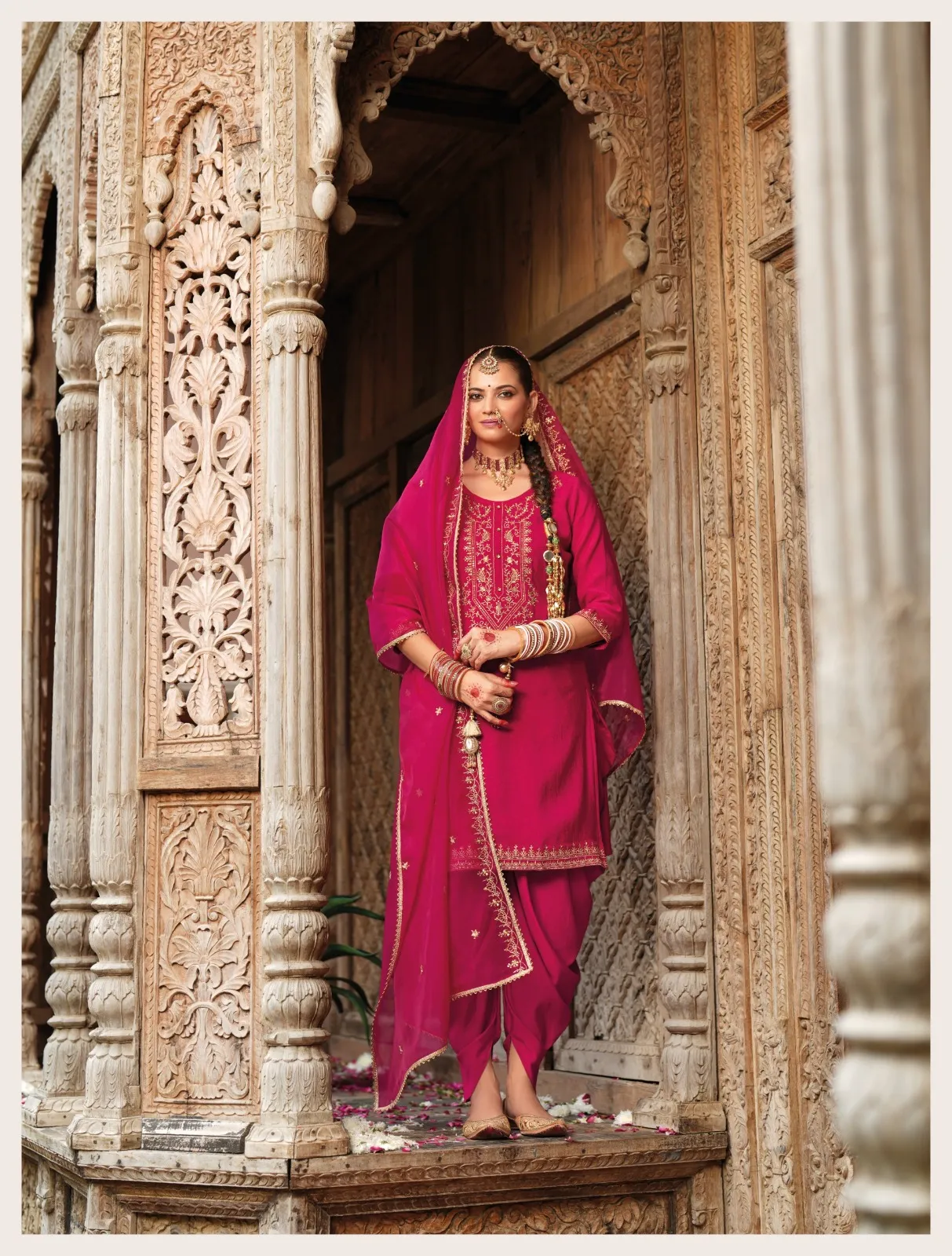 Lily & Lali Real Tulip Viscouse Self Jacquard Wholesale Readymade Salwar Suit Collection - Image 2