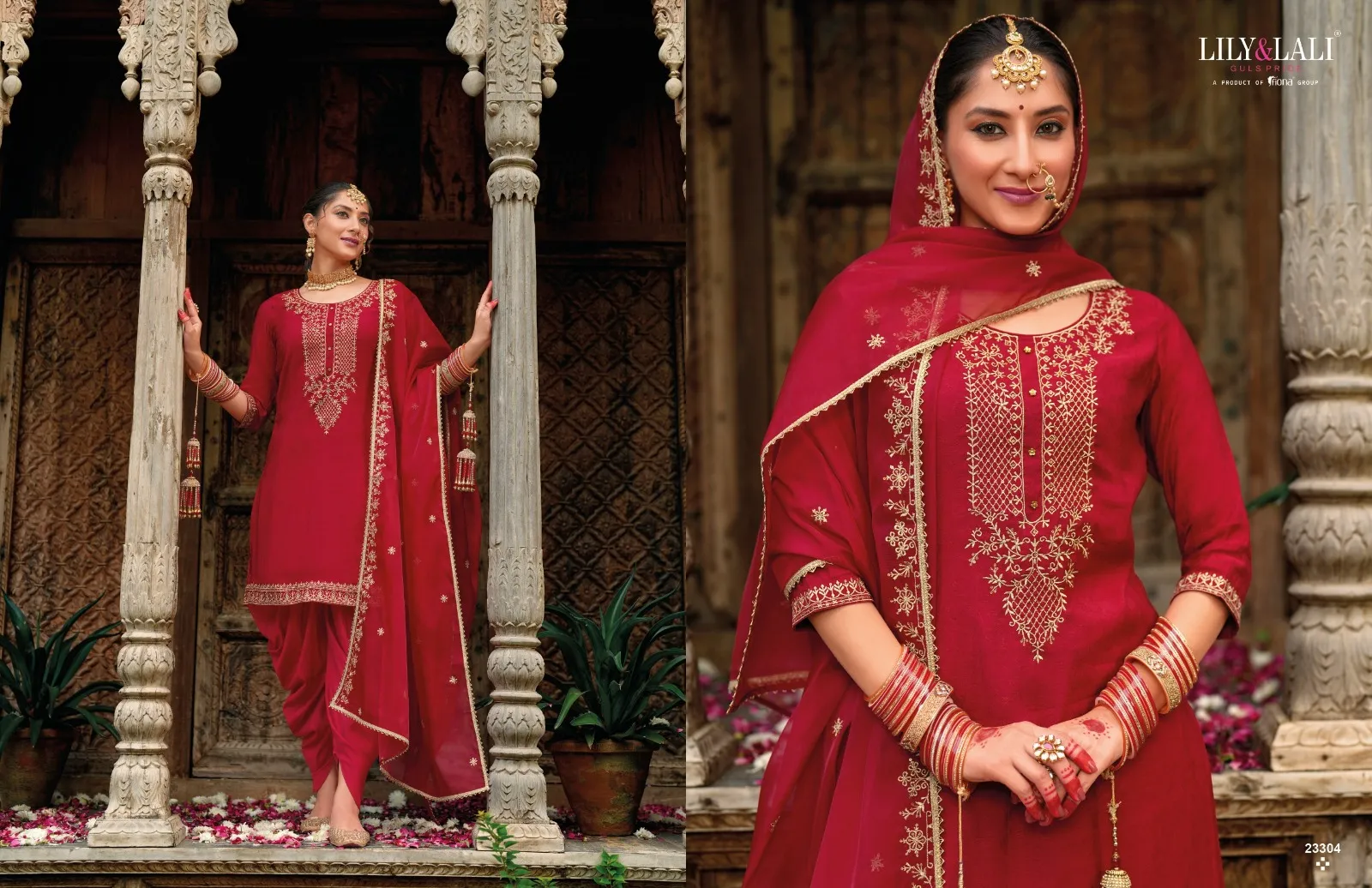 Lily & Lali Real Tulip Viscouse Self Jacquard Wholesale Readymade Salwar Suit Collection - Image 3