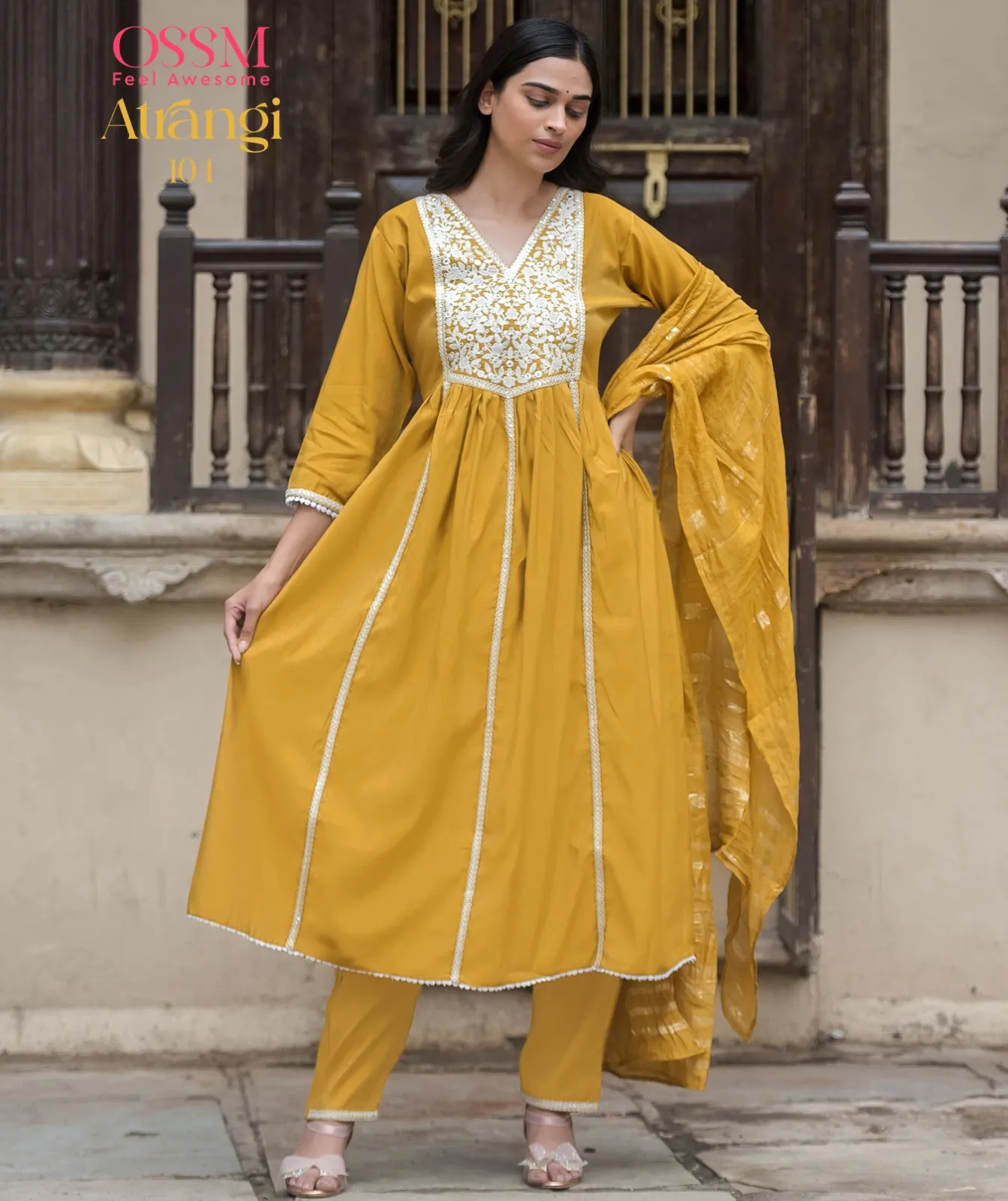 Ossm Atrangi Viscose Roman Simmer Wholesale Readymade Salwar Suit Collection