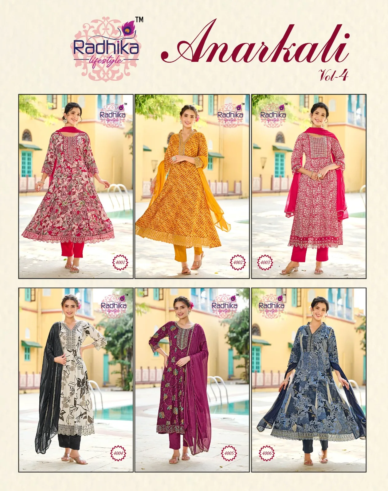 Radhika Anarkali Vol 4 Rayon Wholesale Readymade Salwar Suit Collection - Image 7