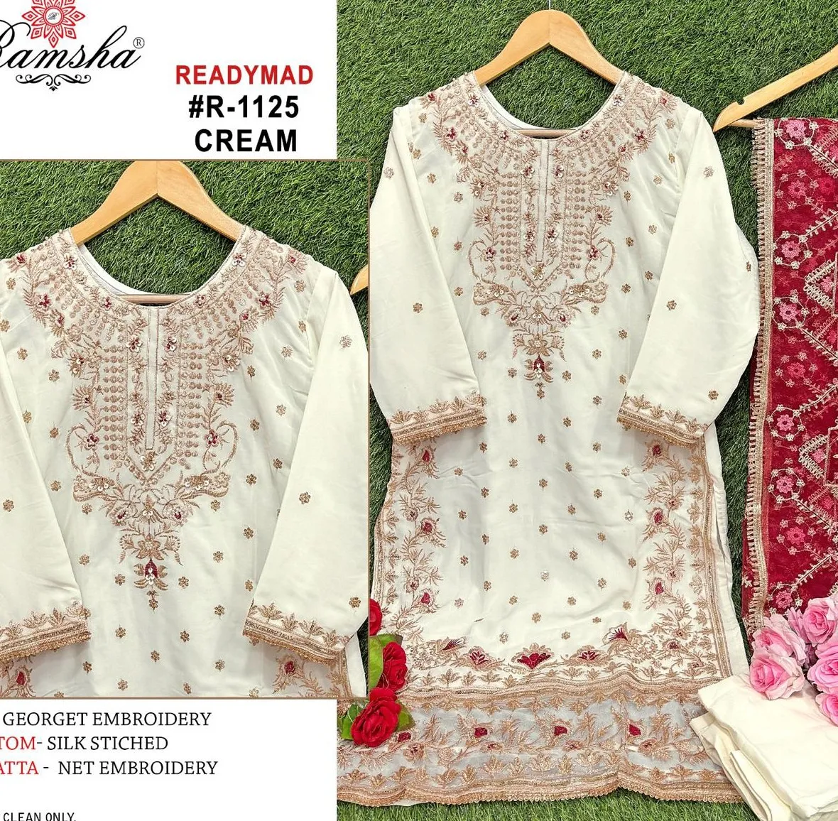 Ramsha R-1125 Nx Georgette Wholesale Pakistani Salwar Suit Collection