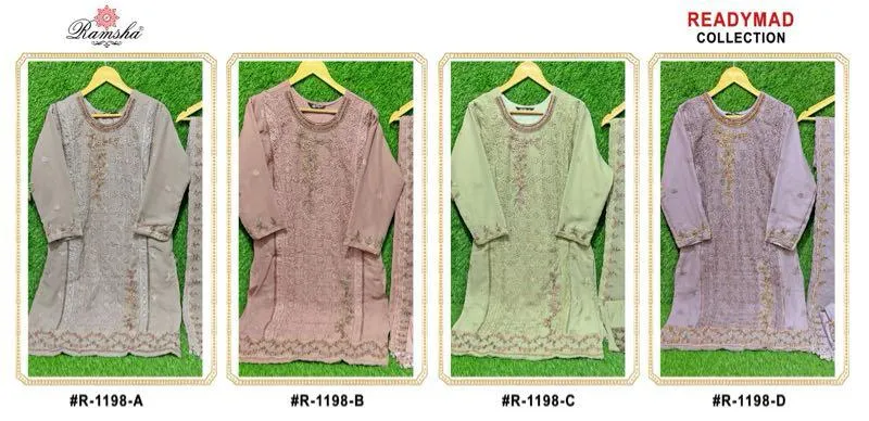Ramsha R 1198 Nx Wholesale Readymade Pakistani Salwar Suit Collection - Image 2