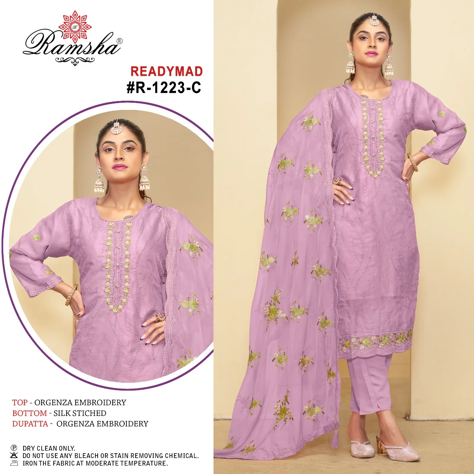 Ramsha R 1223 Nx Organza Wholesale Readymade Salwar Suit Collection - Image 2