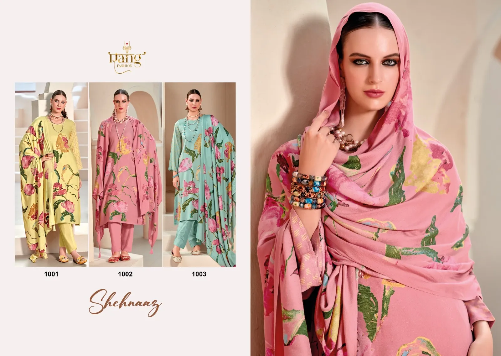 Rang Fashion Shehnaaz Pure Shimmer Pashmina Wholesale Fancy Winter Salwar Suit Collection - Image 4