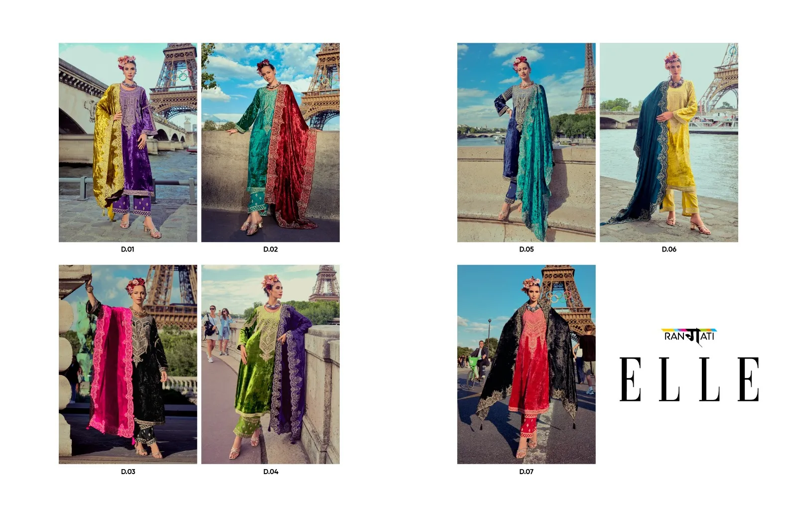 Rangati Print Elle Viscose Plush Velvet Wholesale Winter Collection - Image 5