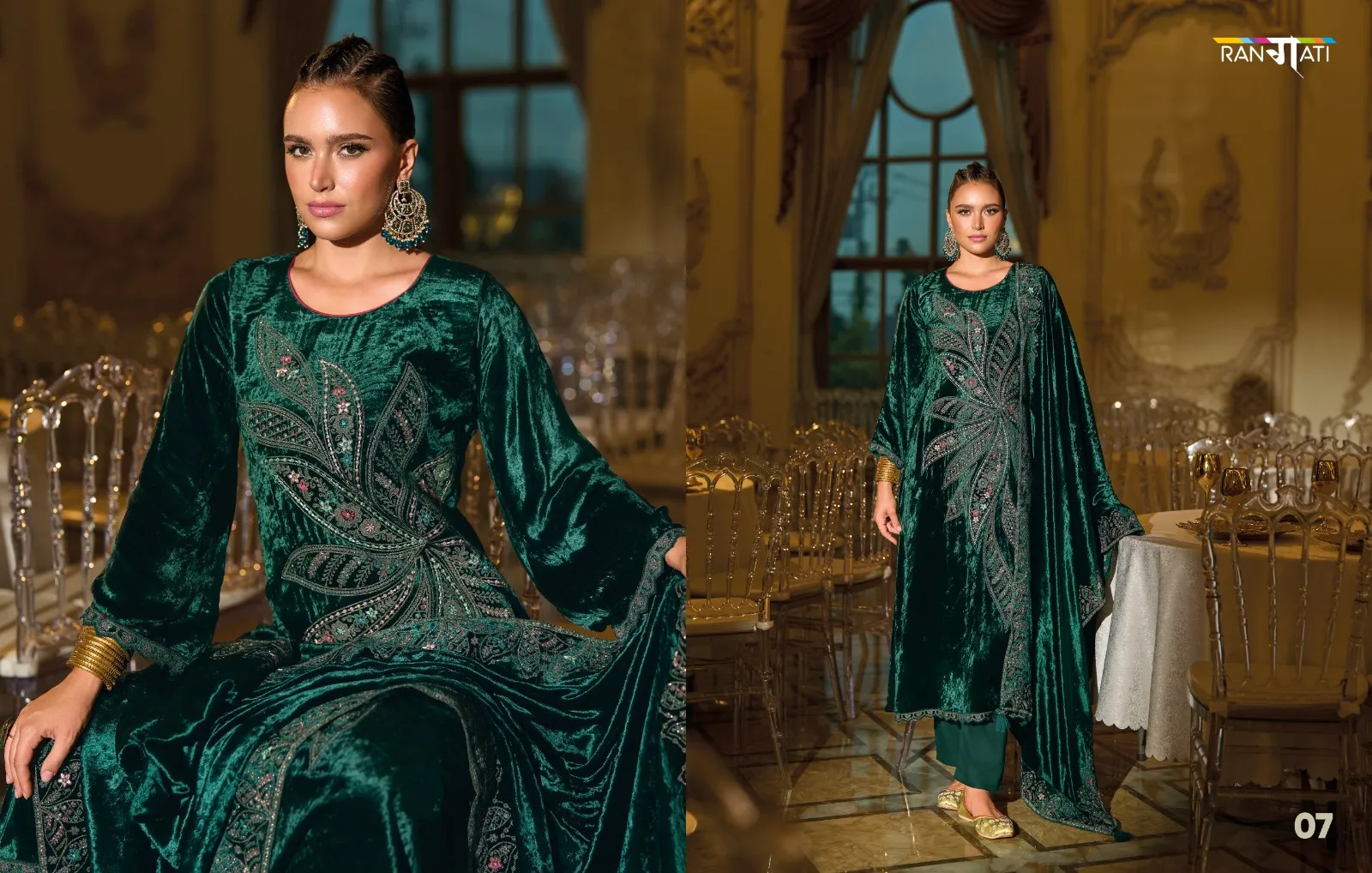 Rangati Prints Raeya Viscose Plush Velvet Wholesale Winter Collection - Image 5