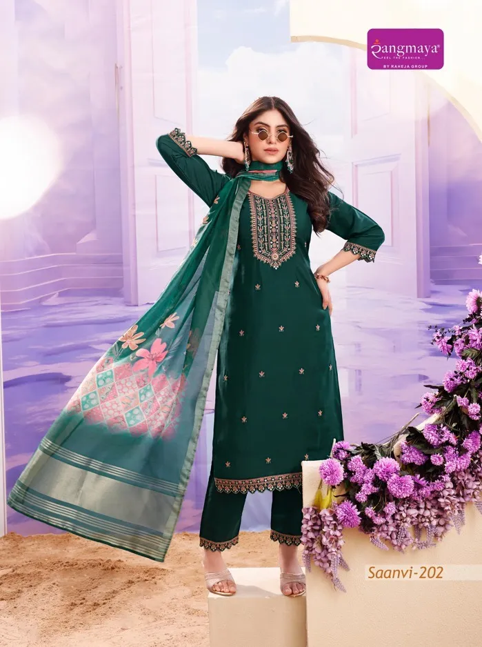 Rangmaya Saanvi Roman Wholesale Readymade Salwar Suit Collection — Wholesale Readymade Suit, Rangmaya wholesale from Surat — view 2