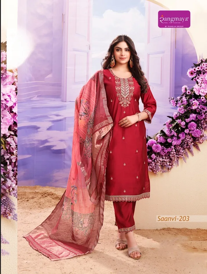 Rangmaya Saanvi Roman Wholesale Readymade Salwar Suit Collection — Wholesale Readymade Suit, Rangmaya wholesale from Surat — view 3