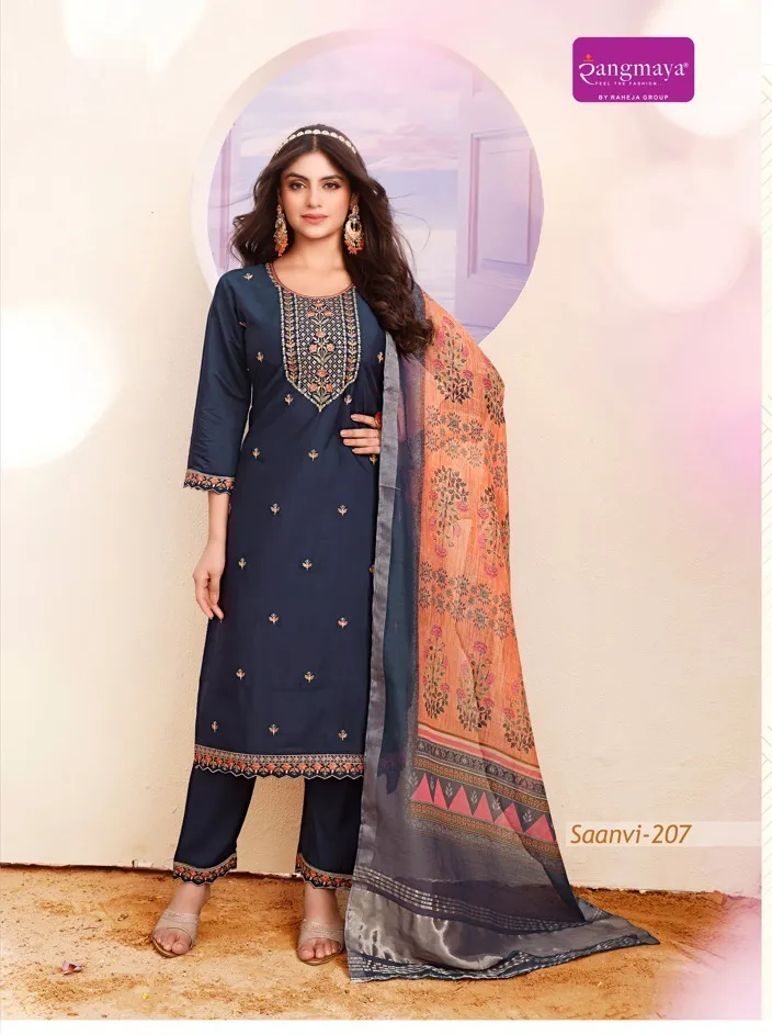 Rangmaya Saanvi Roman Wholesale Readymade Salwar Suit Collection — Wholesale Readymade Suit, Rangmaya wholesale from Surat — view 6
