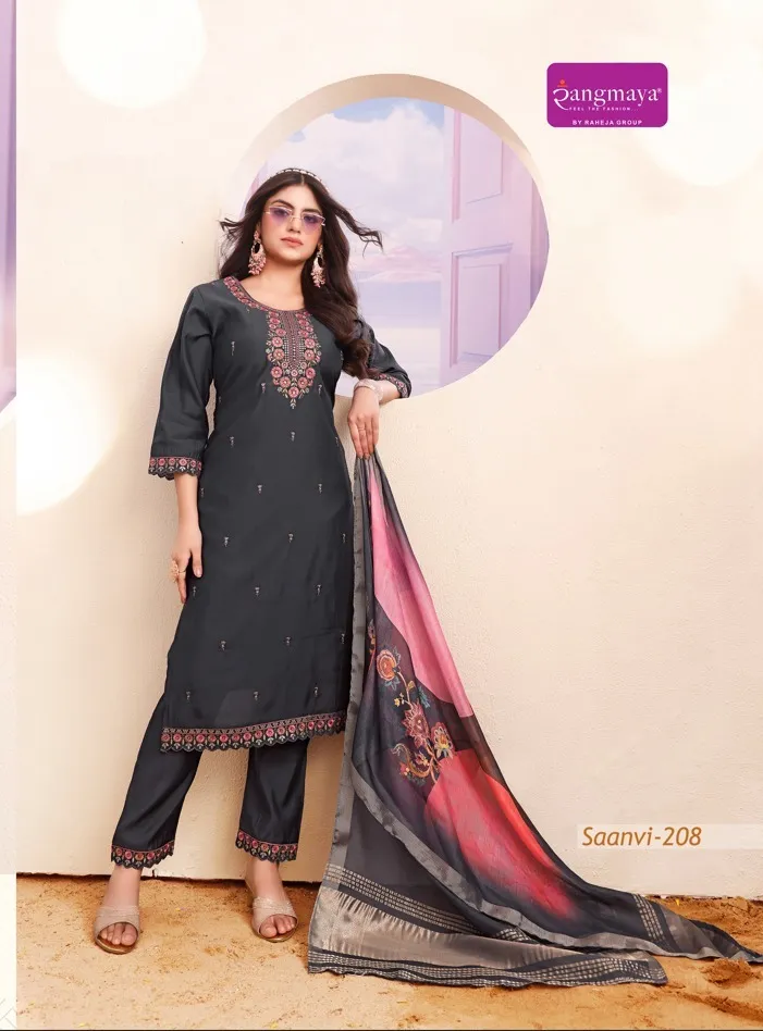 Rangmaya Saanvi Roman Wholesale Readymade Salwar Suit Collection — Wholesale Readymade Suit, Rangmaya wholesale from Surat — view 7