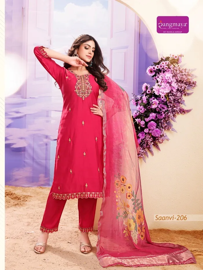 Rangmaya Saanvi Roman Wholesale Readymade Salwar Suit Collection — Wholesale Readymade Suit, Rangmaya wholesale from Surat — view 8