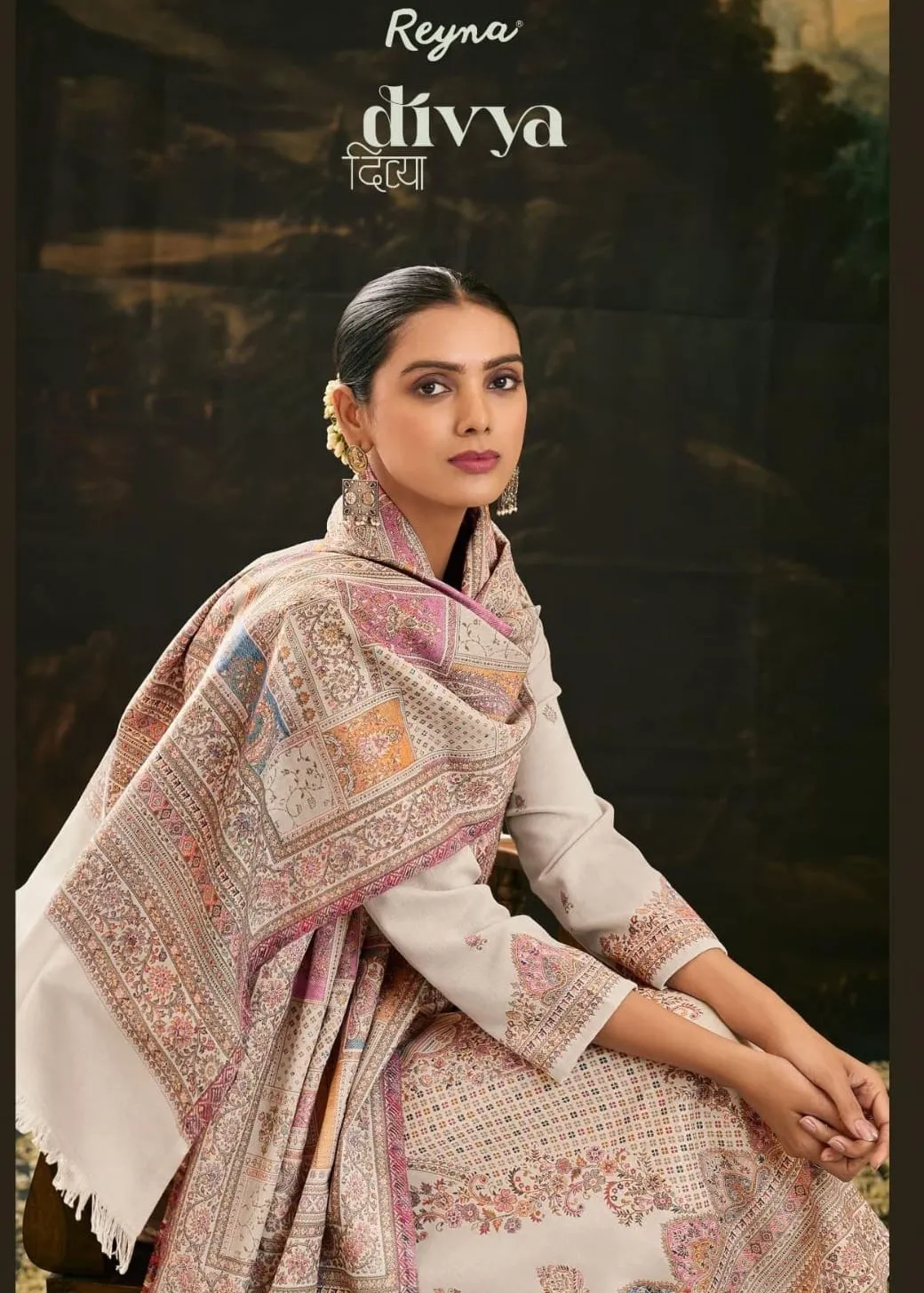 Reyna Divya Premium Pure Pashmina Jaquard Wholesale Winter Collection