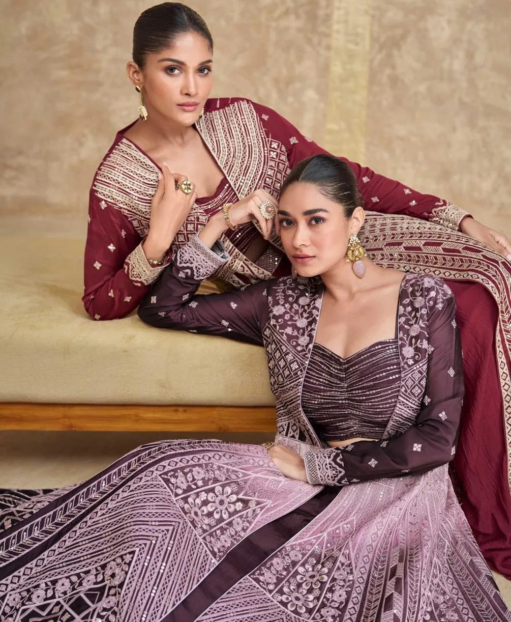 Sayuri Designer Tyohaar Real Premium Chinon Silk Wholesale Designer Salwar Suit Collection