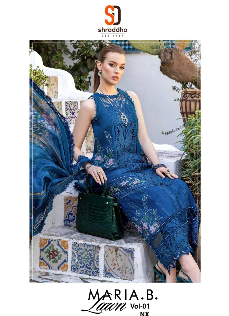 Shraddha Maria B Lawn Vol 1 Nx Cotton Wholesale Pakistani Salwar Suit Collection