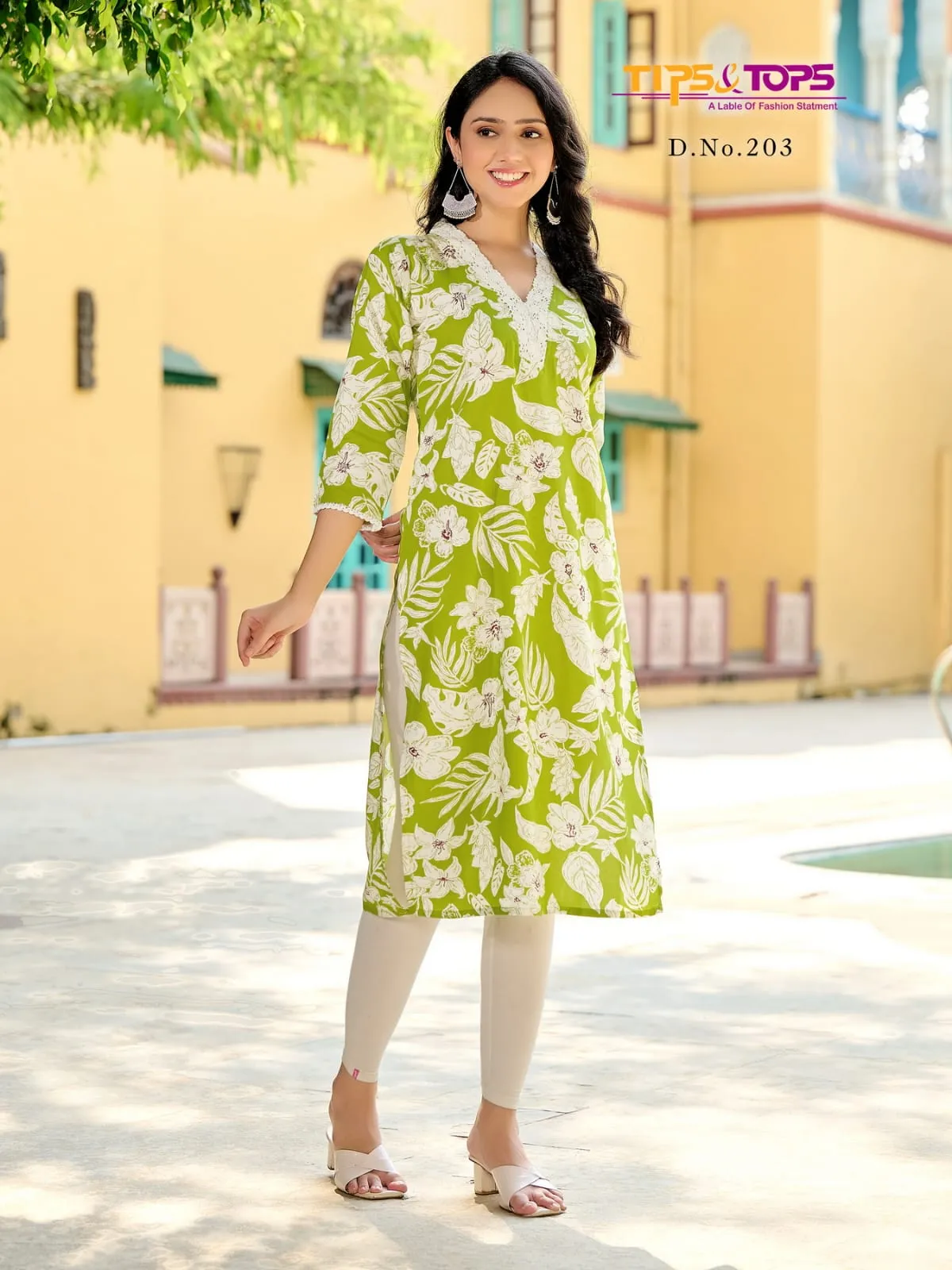 Tips And Tops Vianna Vol 2 Rayon Printed Wholesale Fancy Kurtis Collection