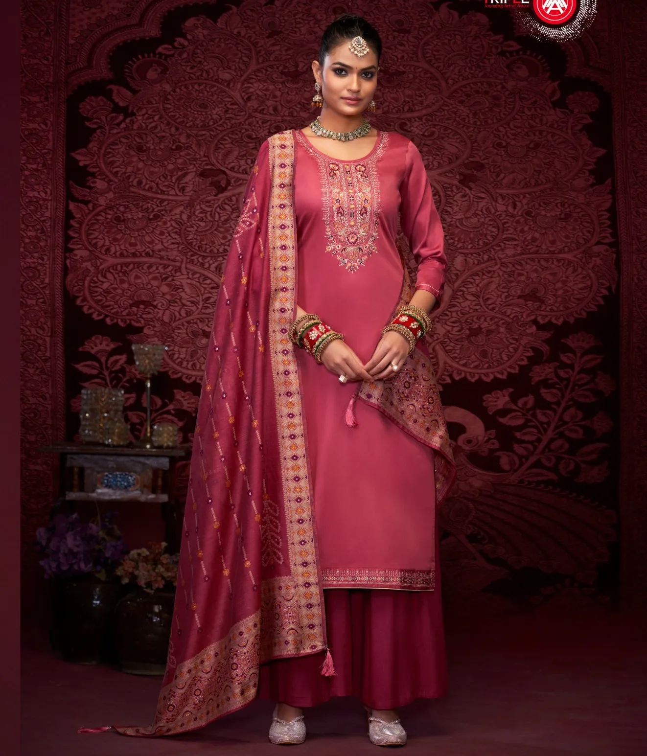 Triple A Stanza Jam Silk Cotton Wholesale Designer Salwar Suit Collection