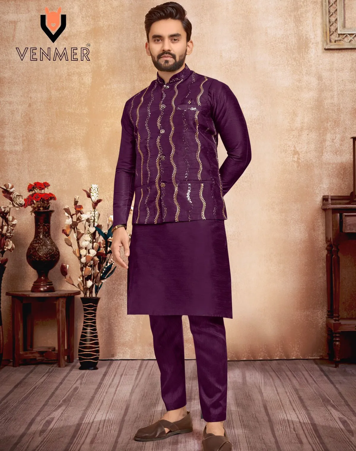Venmer Vol 3 Silk Wholesale Kurta with Pajama Collection