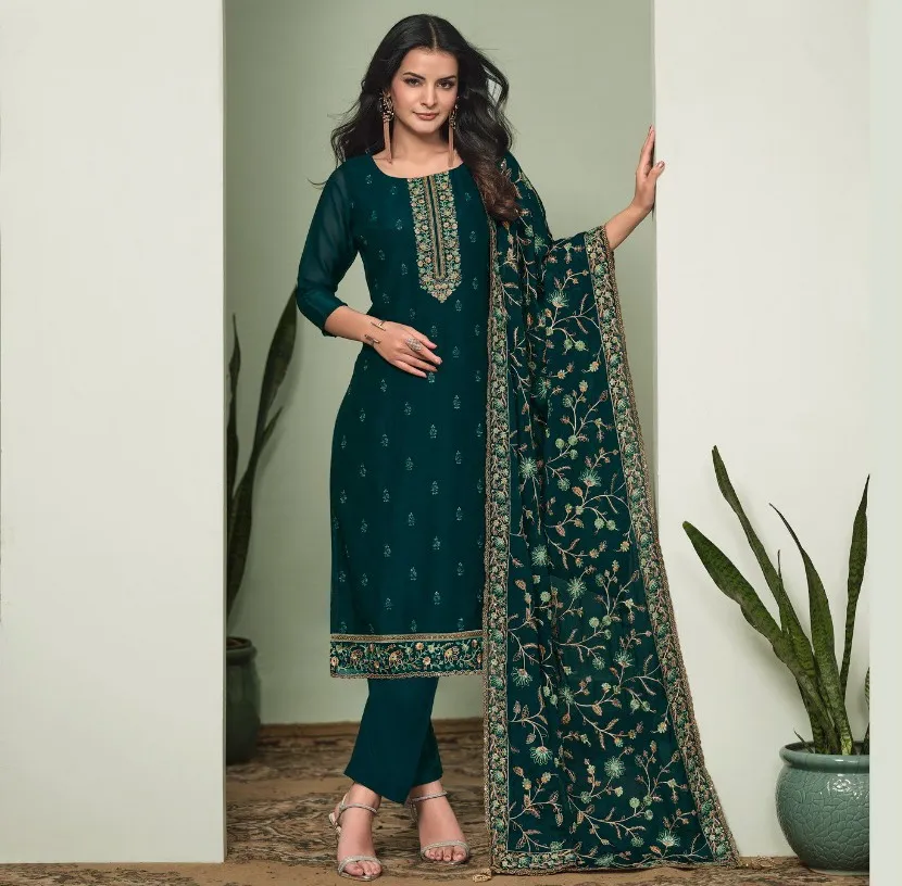 Vipul Amaze Silk Georgette Wholesale Designer Salwar Suit Collection