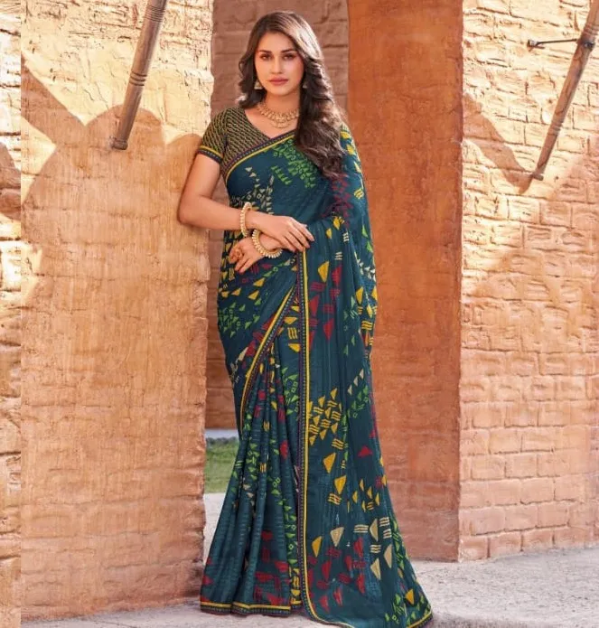 Vipul Sushma Georgette Wholesale Fancy Sarees Collection