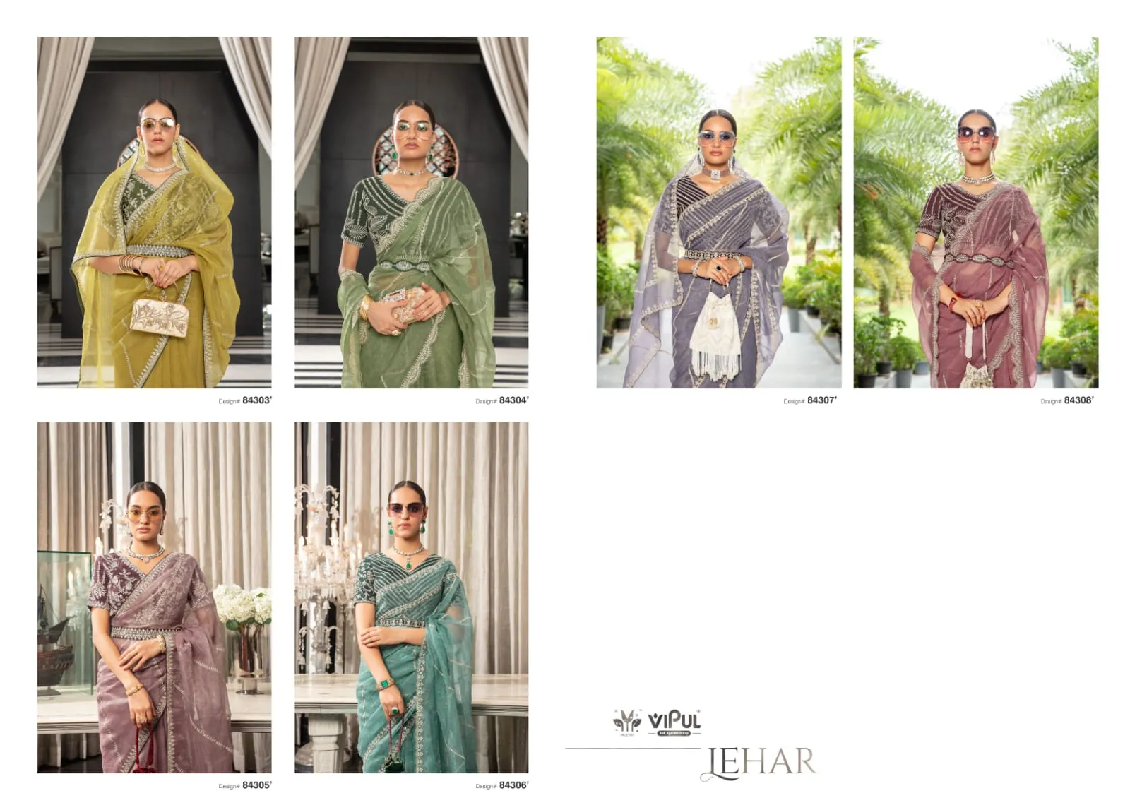 Vipul Swara Chiffon Wholesale Fancy Sarees Collection — Wholesale Sarees, Vipul wholesale from Surat — view 6
