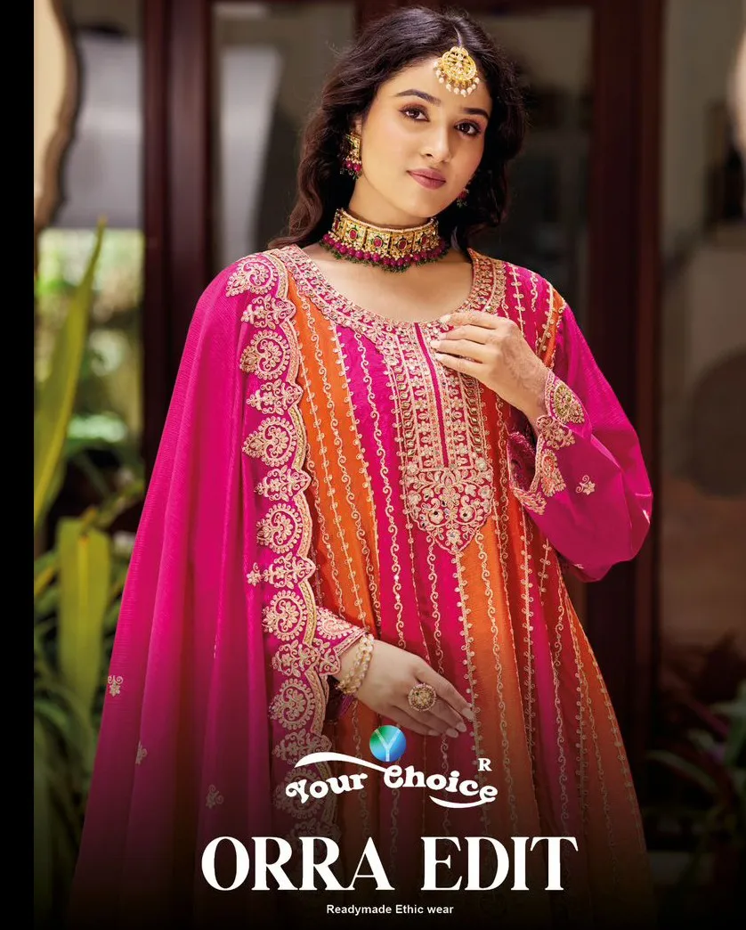 Your Choice Orra Edit Heavy Chinon Wholesale Readymade Salwar Suit Collection