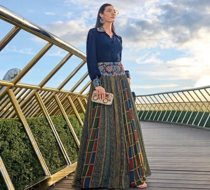 Zaveri Noora Chinon Wholesale Indo Western Fancy Collection