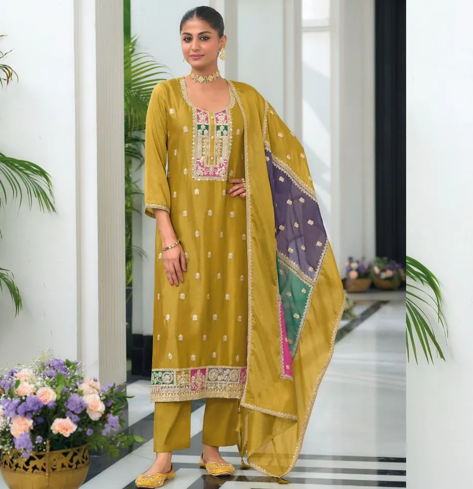 Zaveri Twisha Vol 3 Chinon Wholesale Readymade Salwar Suit Collection